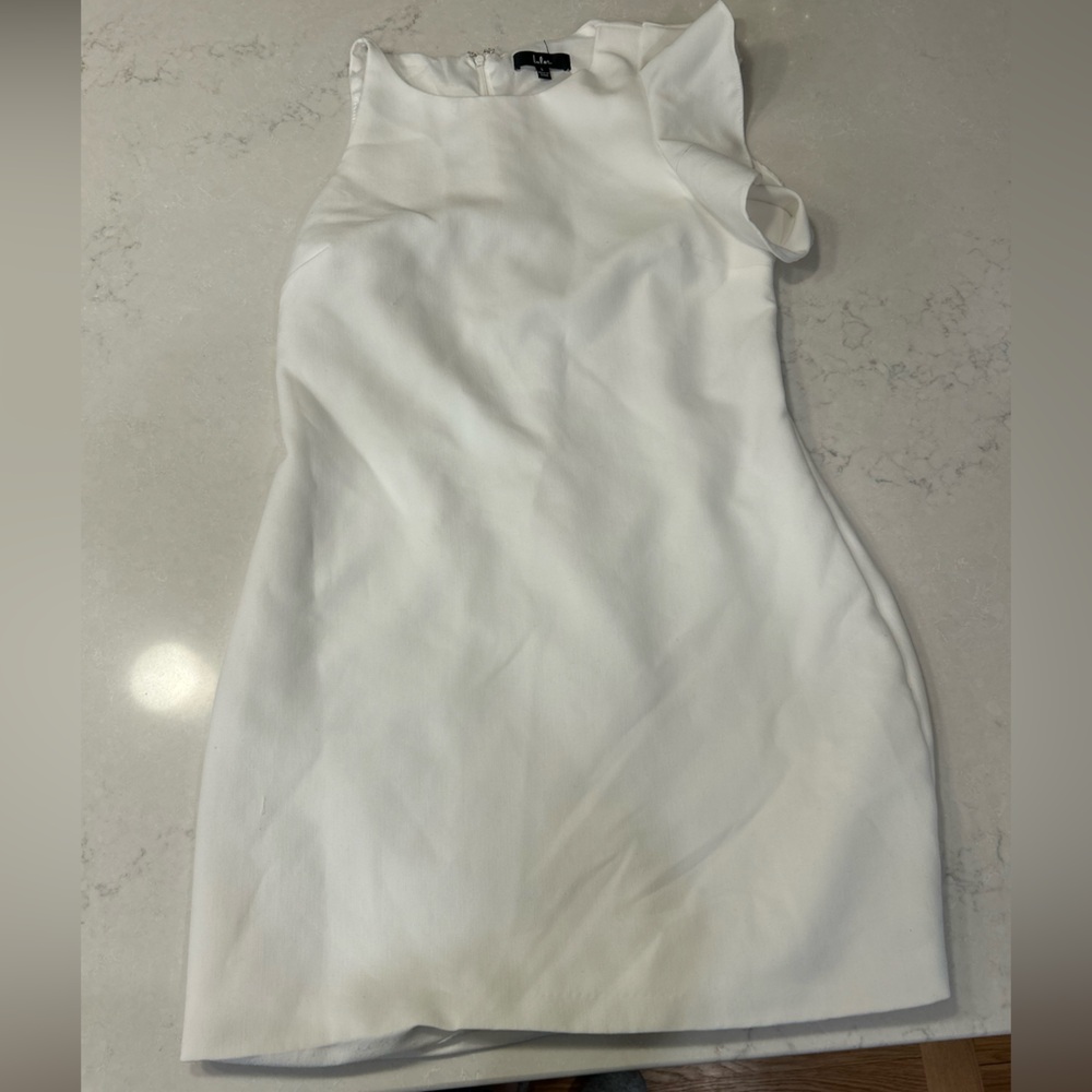 Lulus Asymmetrical White Cocktail Dress size L